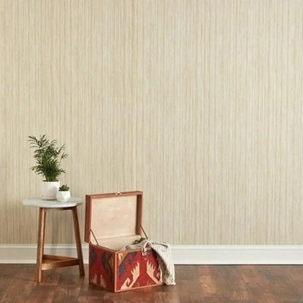56 sq ft Faux Grasscloth Vinyl Peel and Stick Wallpaper - Textured Sand